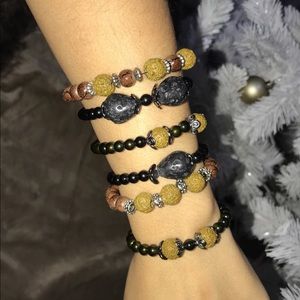 Lava bead bracelets